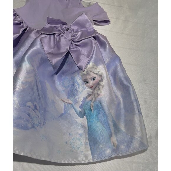 H&M Disney Frozen Elsa Dress 3T-4T Dress Up Play Bow Purple - Picture 4 of 9